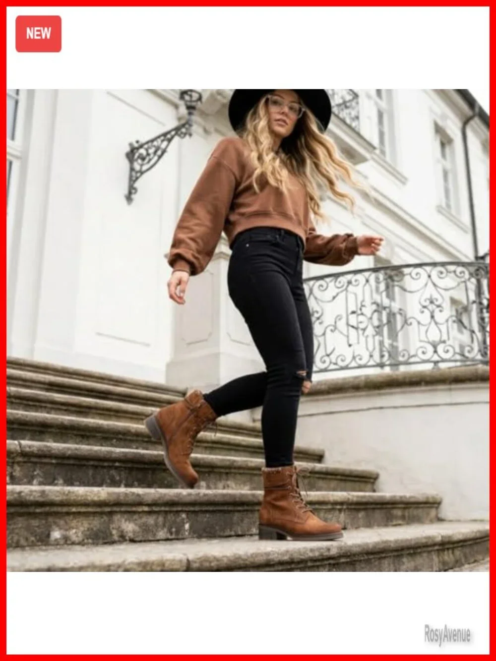 Lace up boot with Memory Foam and side zipper